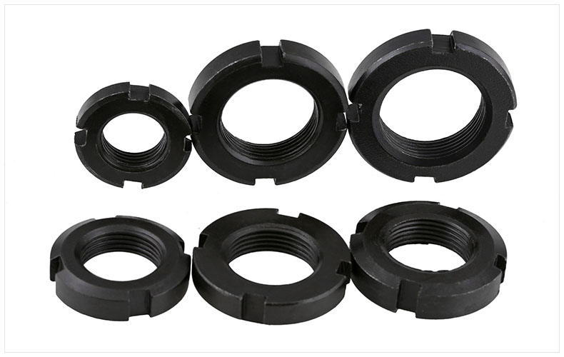 標準國標 GB812圓螺母 開槽螺母 止退螺母 四槽螺母