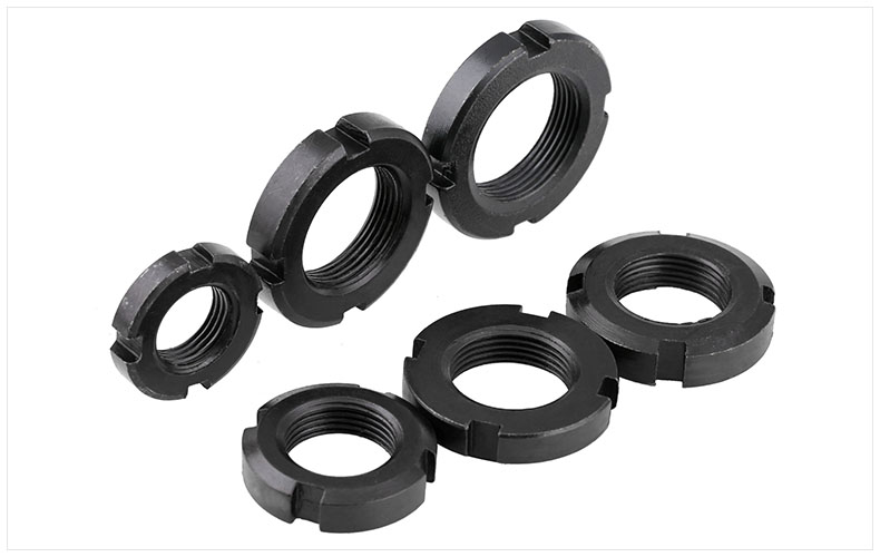 標準國標 GB812圓螺母 開槽螺母 止退螺母 四槽螺母2