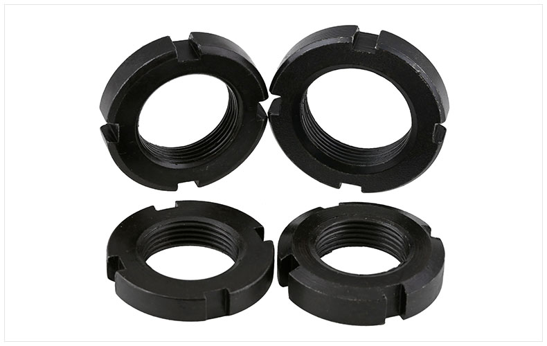 標準國標 GB812圓螺母 開槽螺母 止退螺母 四槽螺母3